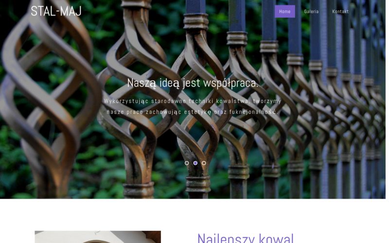 Strona internetowa – Stal-Maj – kowalstwo artystyczne